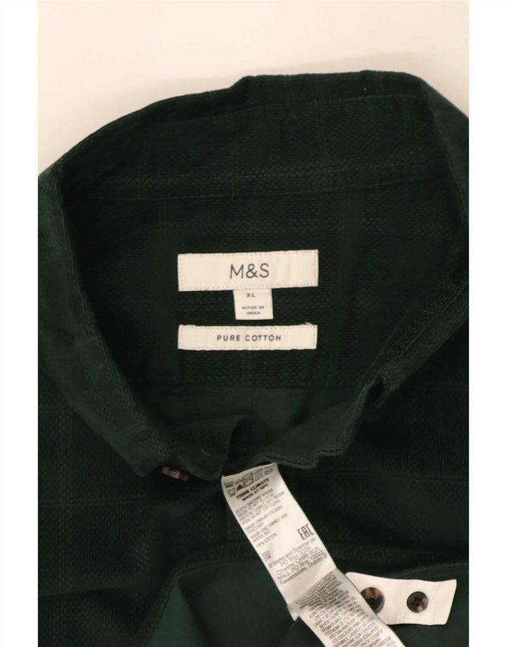 Marks & Spencer muška košulja XL zeleni karirani pamuk