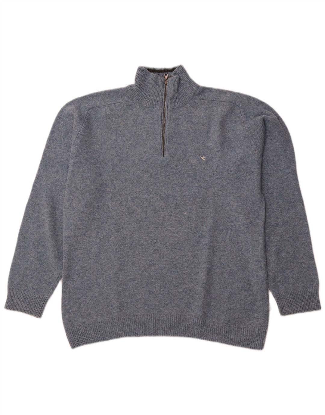 DIADORA Mens Zip Neck Jumper Sweater XL Blue