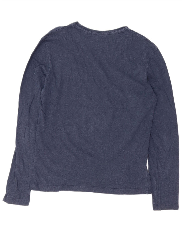 CALVIN KLEIN Muška majica dugih rukava s grafikama, mala tamnoplava pamuk