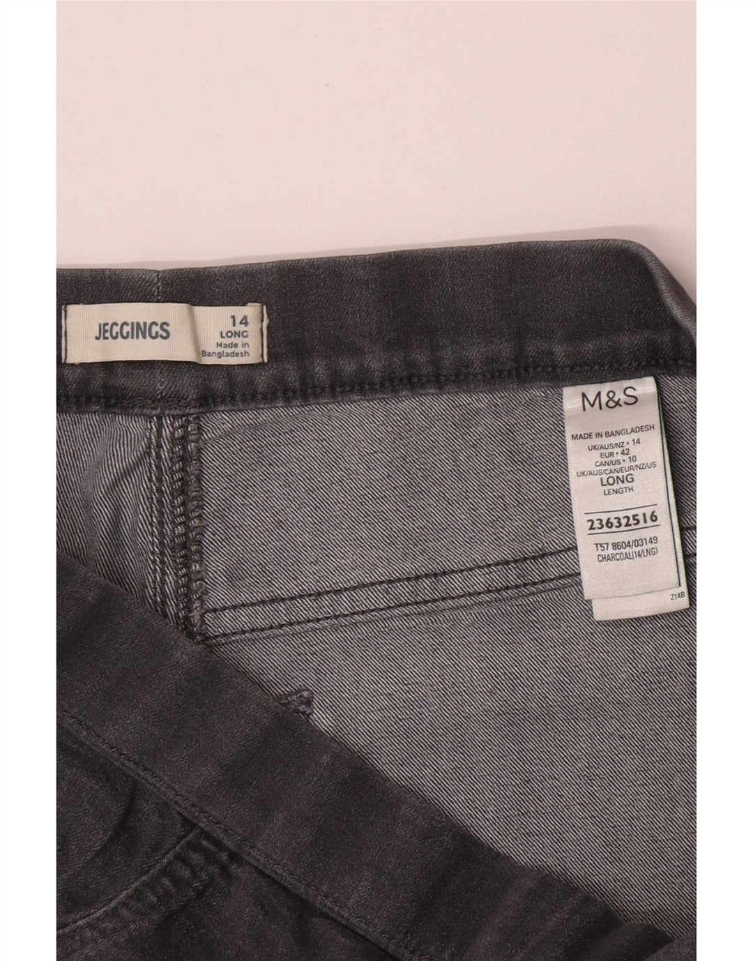 Marks & Spencer ženske jegging traperice UK 14 srednje W30 L29 sivi pamuk