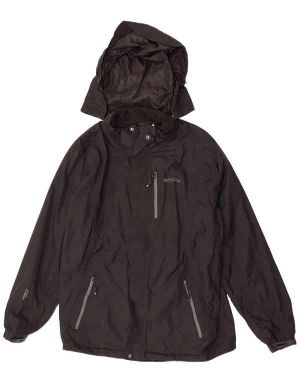 Mountain Warehouse Muška kišna jakna s kapuljačom UK 42 XL crni najlon