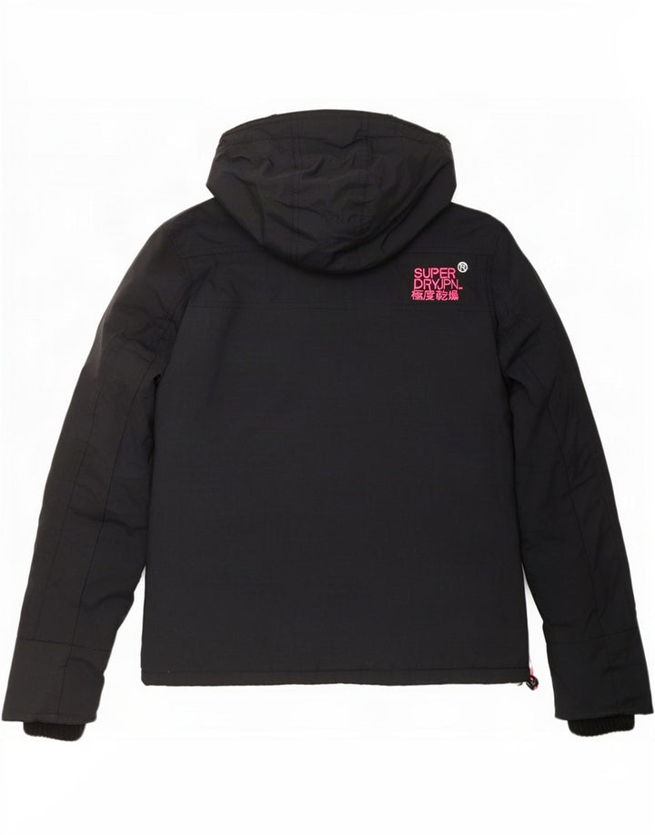 Superdry ženska jakna vjetrovka s kapuljačom UK 14 srednje crna