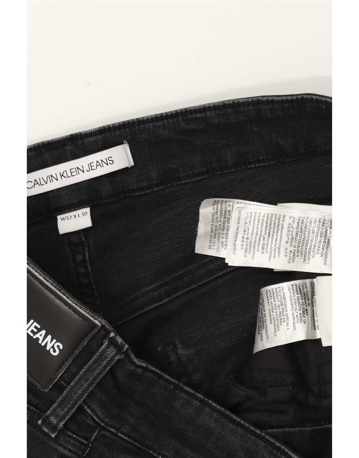 Calvin Klein muške uske traperice W32 L30 crni pamuk