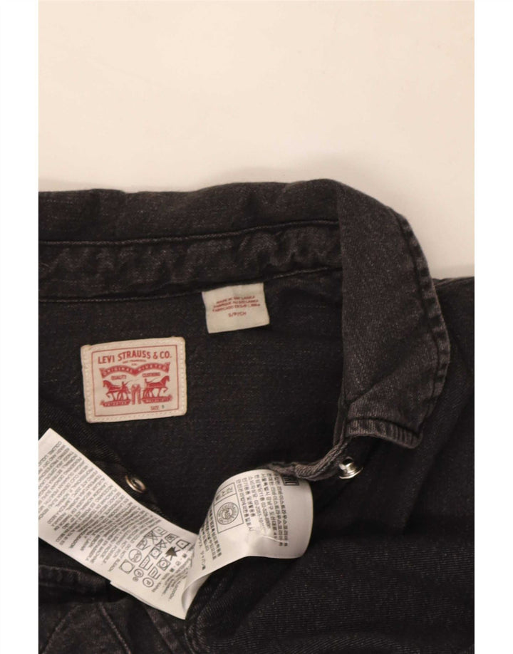 Levi's ženska traper košulja UK 10 Mala crna pamuk