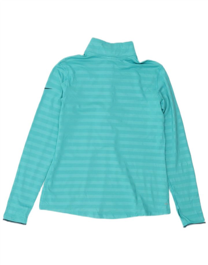 Nike Ženska trenirka Dri Fit Zip Neck Top UK 18 XL Plava na pruge