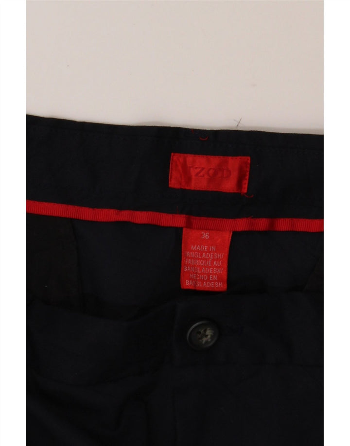 IZOD Mens Pegged Chino Shorts W36 Large Navy Blue Polyester Vintage Izod and Second-Hand Izod from Messina Hembry 