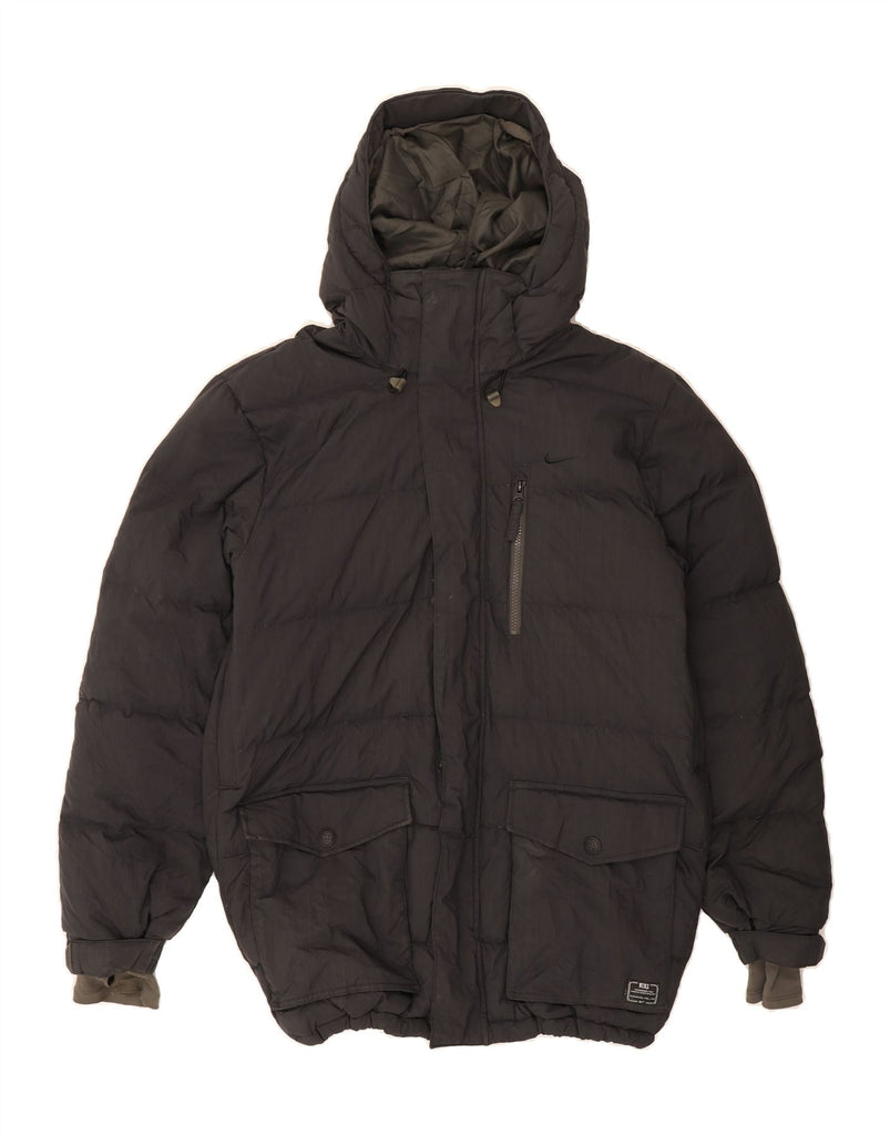NIKE Mens Hooded Padded Jacket UK 36 Small Grey Polyamide Vintage Nike and Second-Hand Nike from Messina Hembry 