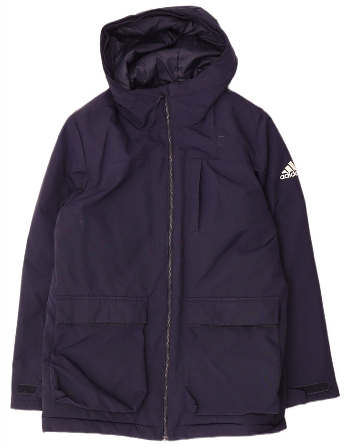 Adidas muška vjetrovka s kapuljačom UK 38 Medium tamnoplava poliamidna