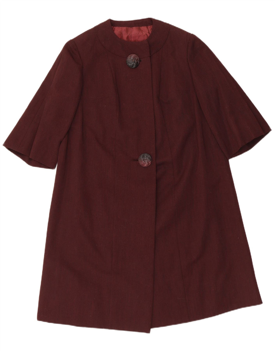 VINTAGE ženski kaput UK 14 Srednje kestenjasti