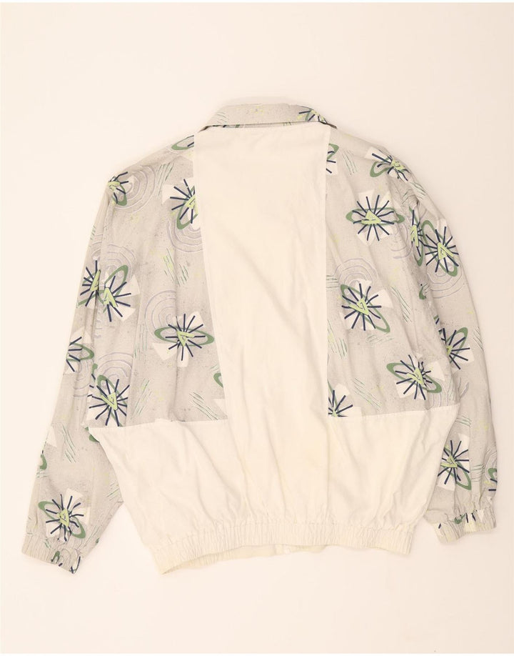 TRIGEMA Mens Tracksuit Top Jacket Large White Geometric Cotton Vintage Trigema and Second-Hand Trigema from Messina Hembry 
