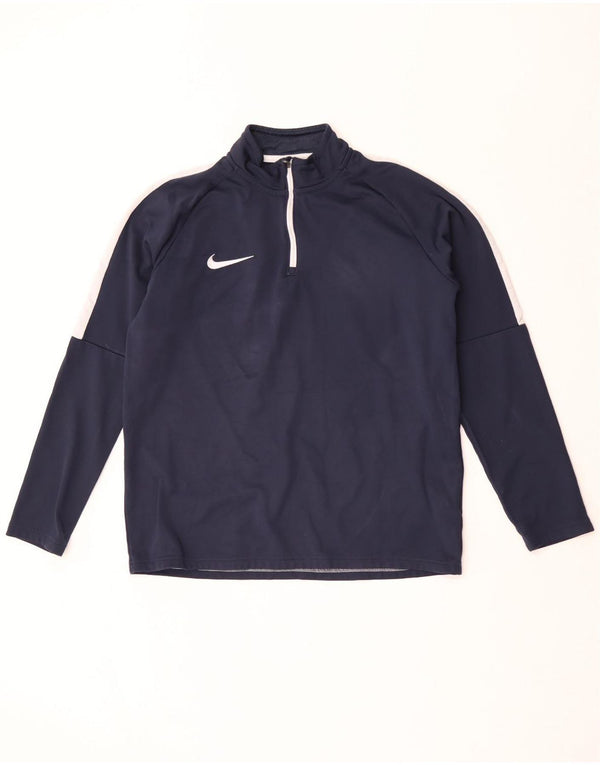 Nike Dri Fit Pulover Top Trenirka srednje tamnoplave boje
