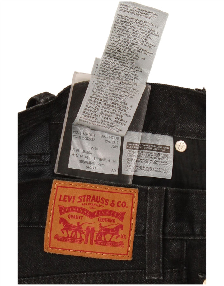 LEVI'S Ženske traper kratke hlače W24 XS crni pamuk
