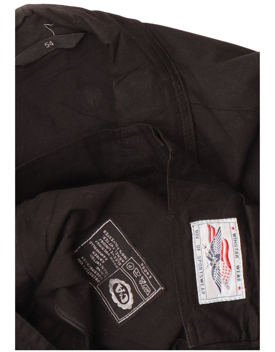 C & A muška vojna bomber jakna EU 54 2XL crni pamuk