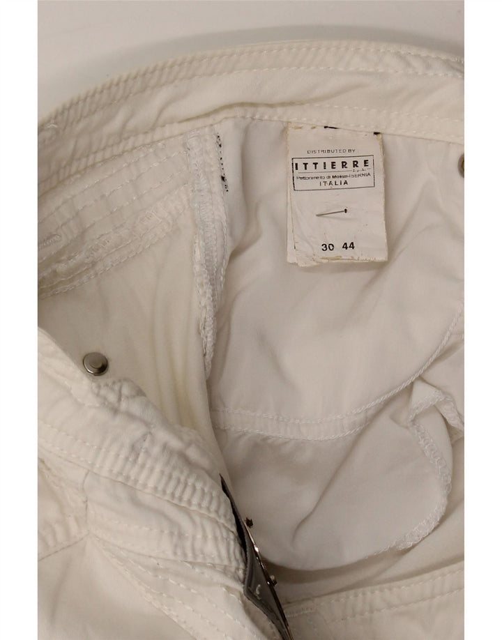 VERSACE Womens Straight Casual Trousers IT 44 Medium W30 L34 Off White Vintage Versace and Second-Hand Versace from Messina Hembry 