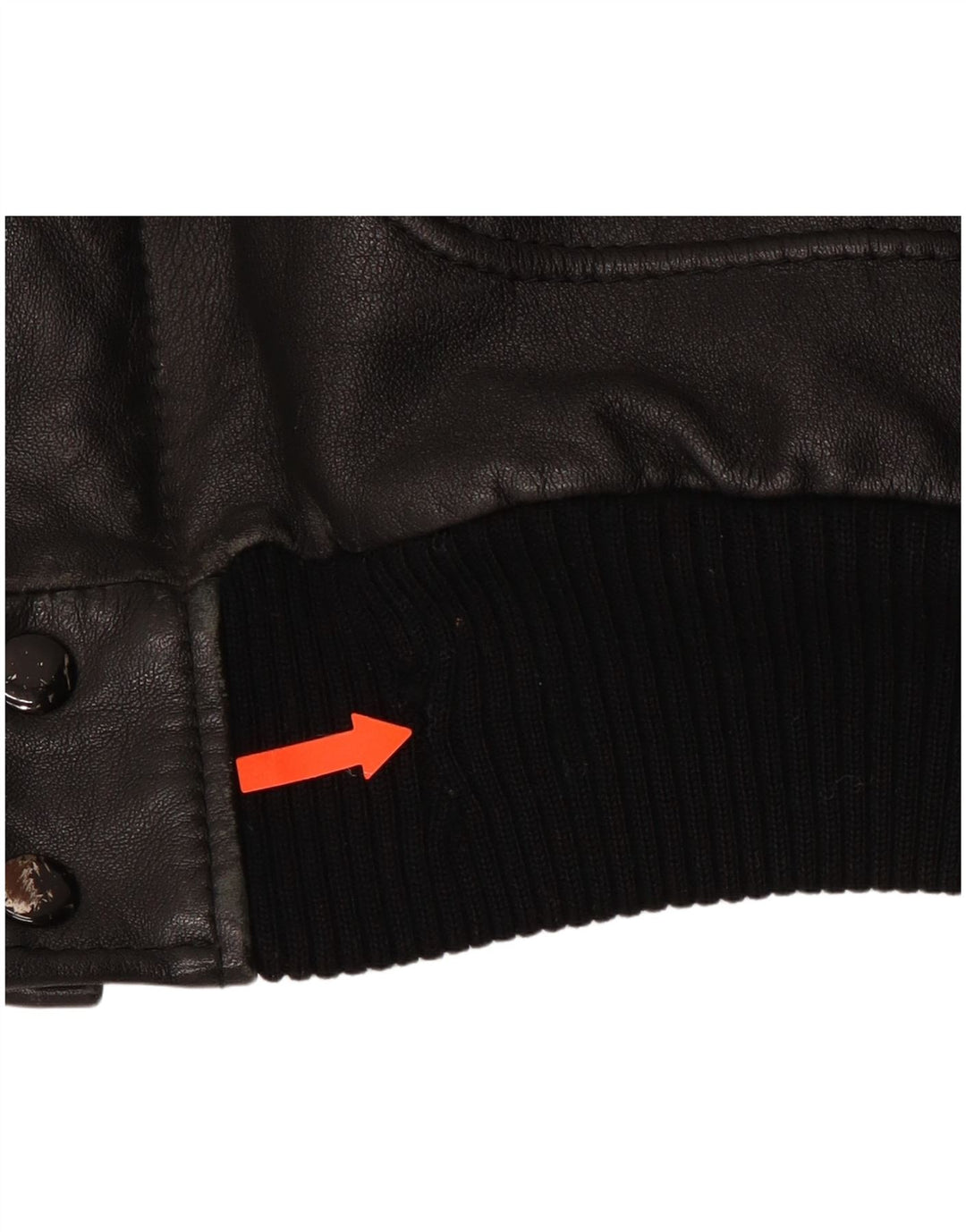 VINTAGE muška vojna kožna jakna IT 54 2XL crna koža