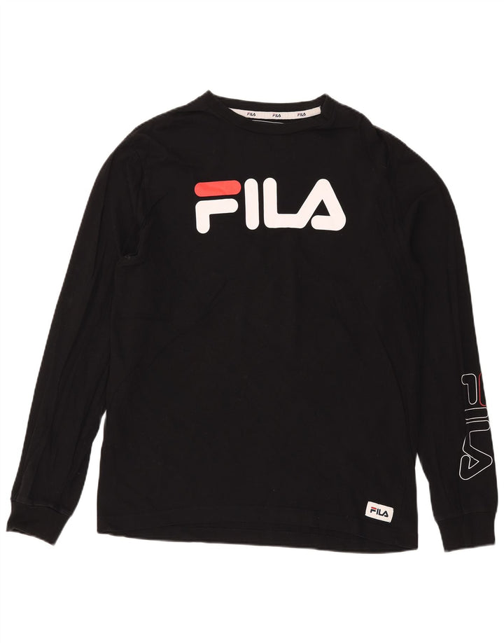 Fila muška majica dugih rukava Graphic srednje crna
