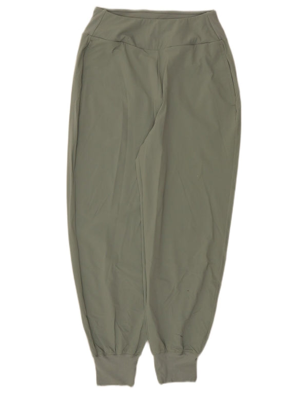 Nike Ženske Dri Fit Crop Trenirke Hlače Joggers UK 10 Male sive najlonske