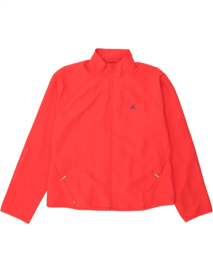 ADIDAS Womens Climalite Tracksuit Top Jacket UK 18 XL Red Polyester Vintage Adidas and Second-Hand Adidas from Messina Hembry 