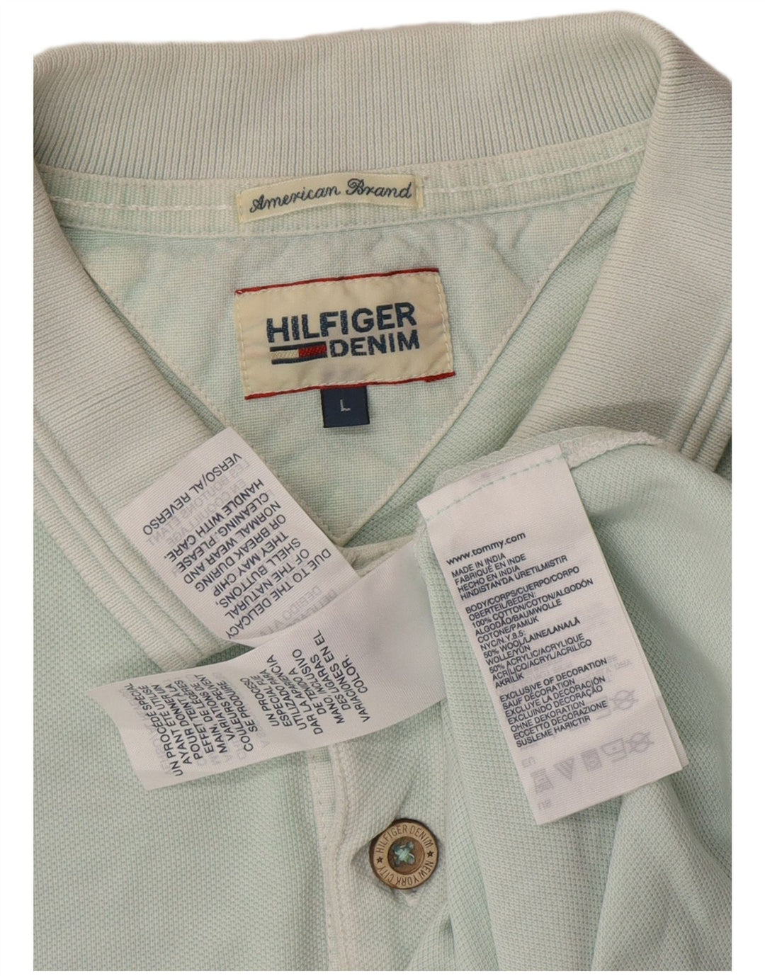 TOMMY HILFIGER Muška polo majica s grafikom Velika plava pamuk