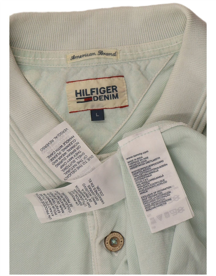 TOMMY HILFIGER Muška polo majica s grafikom Velika plava pamuk