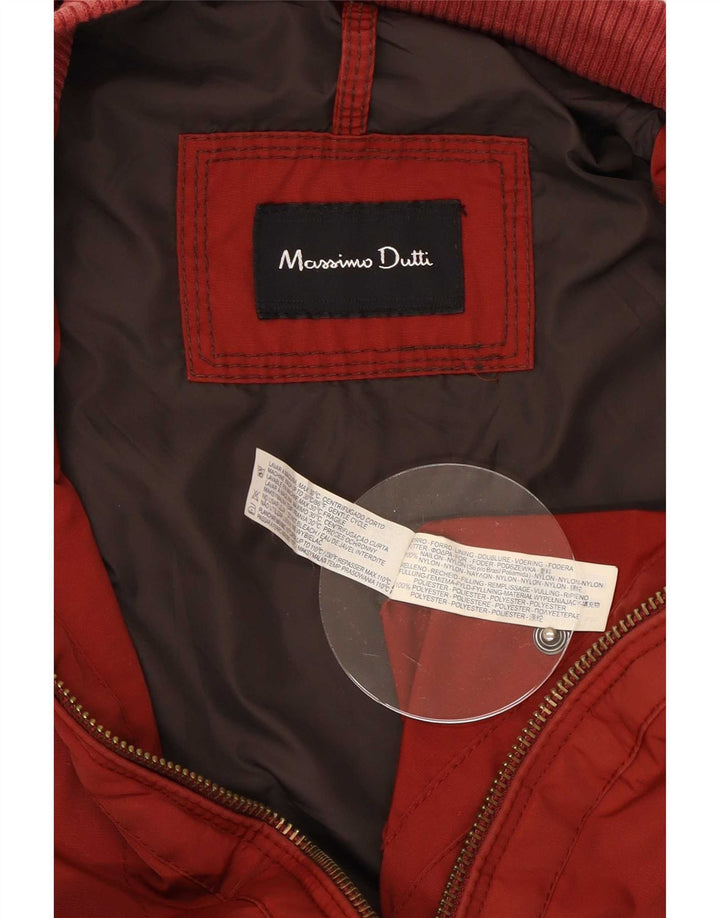 Muška bomber jakna Massimo Dutti UK 40 veliki crveni najlon