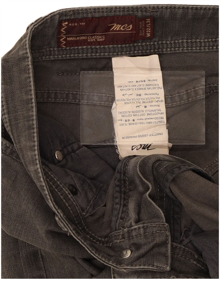 Marlboro Classics Mens Regular Slim Jeans W32 L31 Sivi pamuk