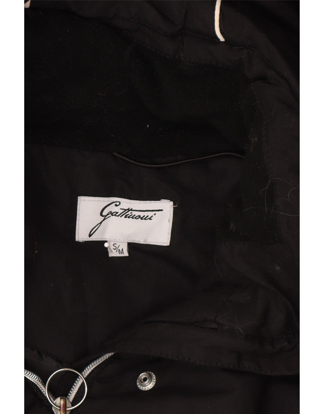 GATTINONI Womens Hooded Padded Jacket UK 10 Small Black Vintage Gattinoni and Second-Hand Gattinoni from Messina Hembry 