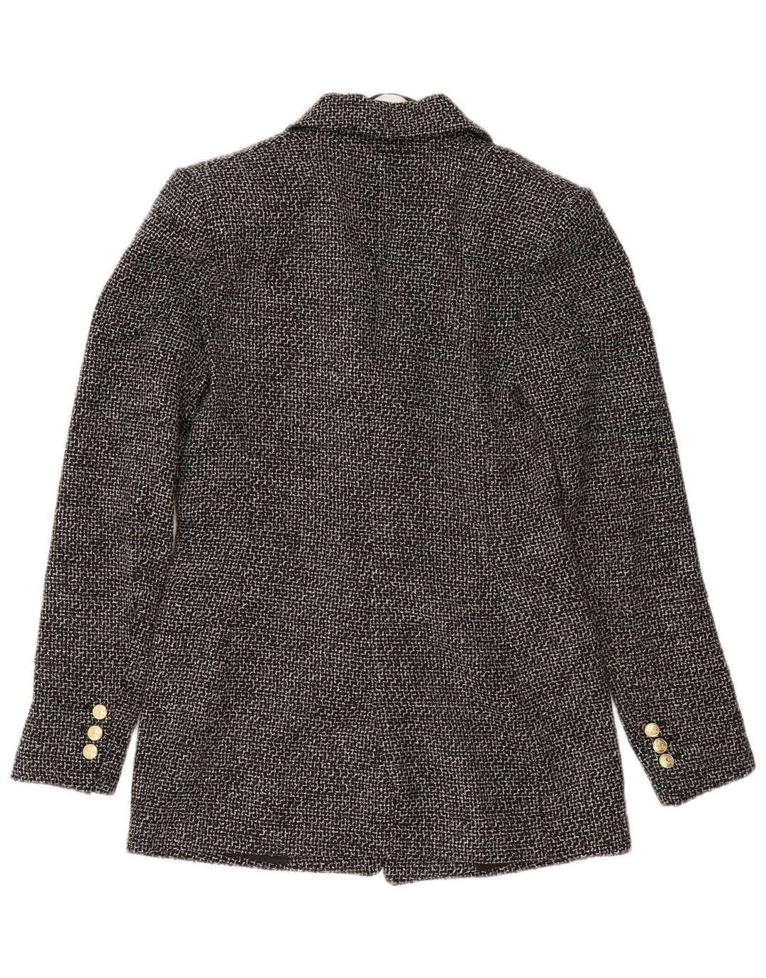 ZARA ženski sako s dvostrukim kopčanjem UK 6 XS sivi poliester