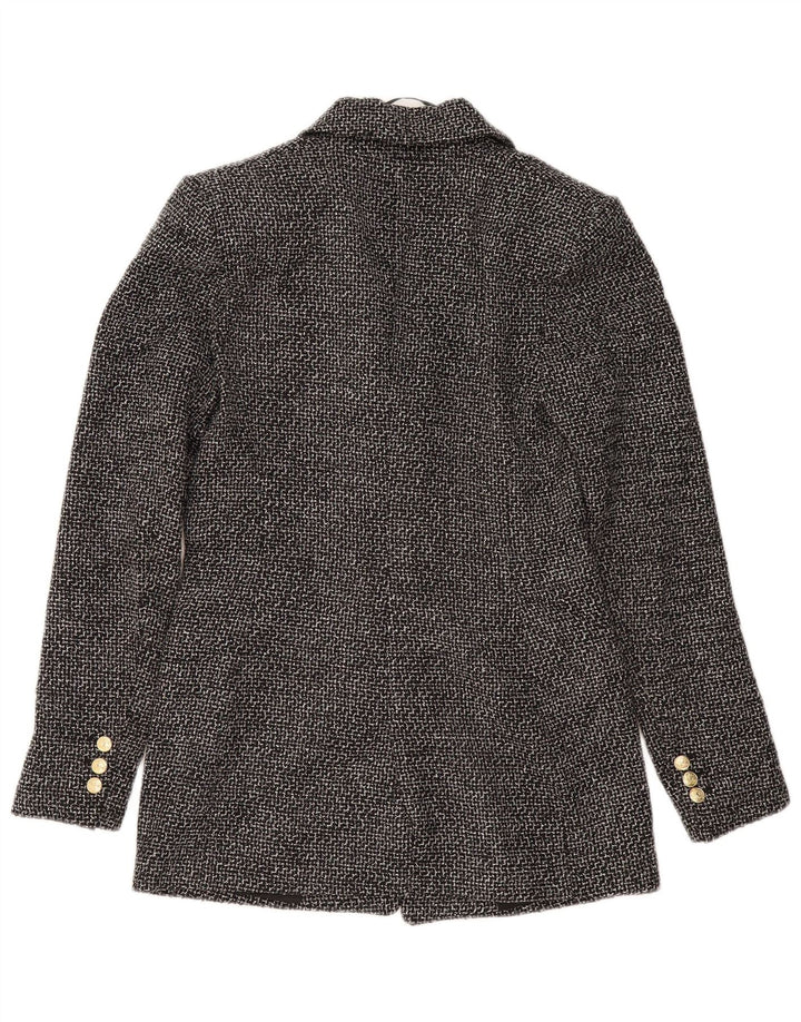 ZARA ženski sako s dvostrukim kopčanjem UK 6 XS sivi poliester