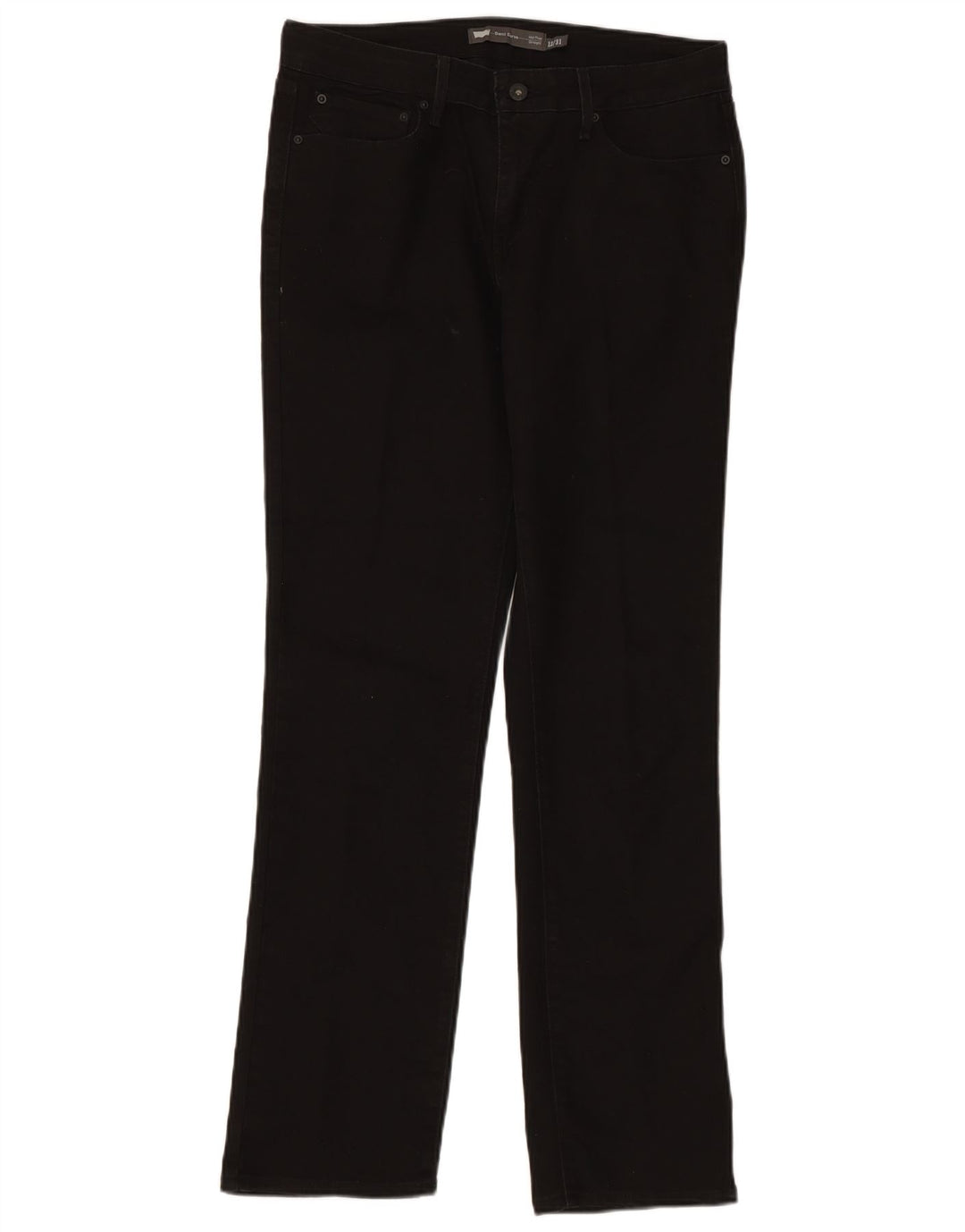 LEVI'S ženske demi curve ravne traperice srednjeg rasta US 12 Large W32 L31 crne