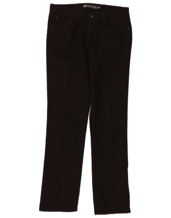 LEVI'S ženske demi curve ravne traperice srednjeg rasta US 12 Large W32 L31 crne