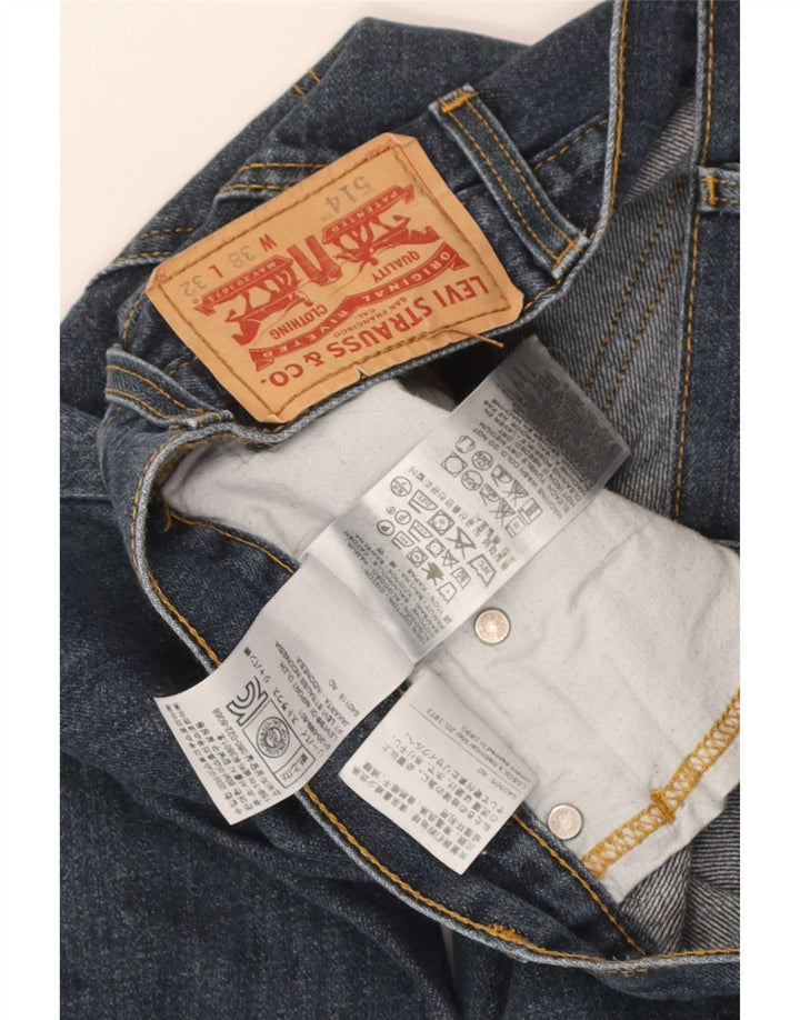 Levi's muške 514 ravne traperice W38 L32 plavi pamuk