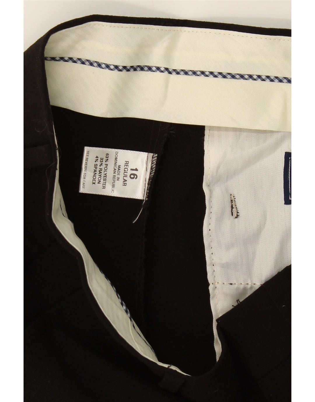 CHAPS Boys Straight Chino Trousers 15-16 Years W29 L30 Black Polyester Vintage Chaps and Second-Hand Chaps from Messina Hembry 