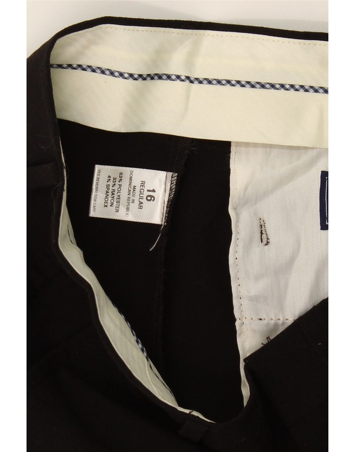 CHAPS Boys Straight Chino Trousers 15-16 Years W29 L30 Black Polyester Vintage Chaps and Second-Hand Chaps from Messina Hembry 