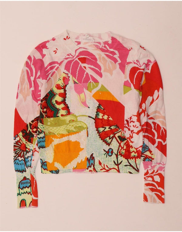 Ženski džemper s okruglim izrezom Desigual UK 10 Mali raznobojni cvjetni