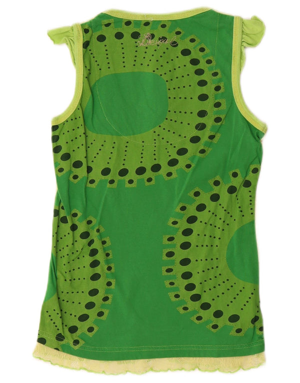 Desigual ženski gornji dio prsluka s grafičkim motivima UK 12 Srednje zeleni geometrijski pamuk