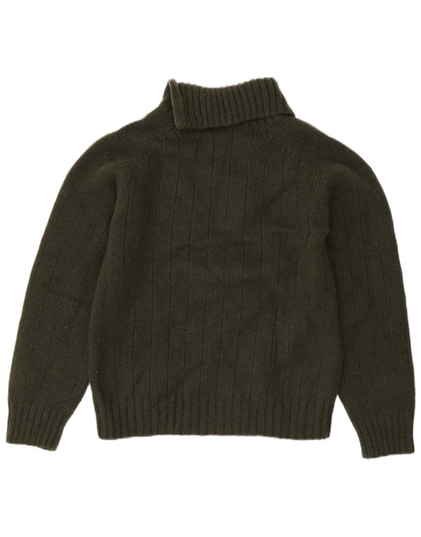 DIESEL Ženski džemper s izrezom s patentnim zatvaračem UK 18 XL Kaki vuneni