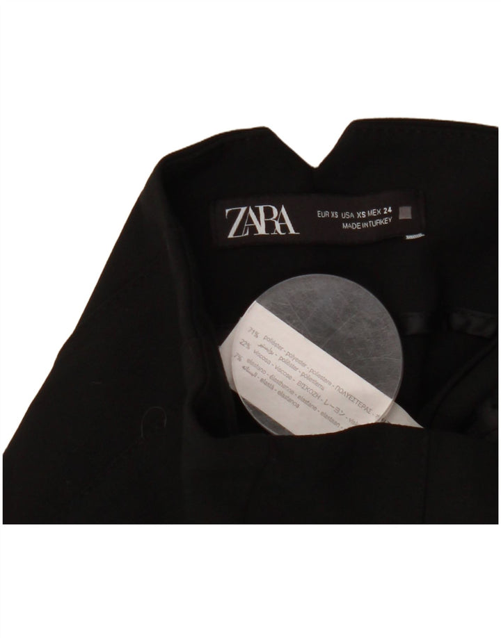 ZARA ženske odijelne hlače visokog struka XS W24 L26 crni poliester