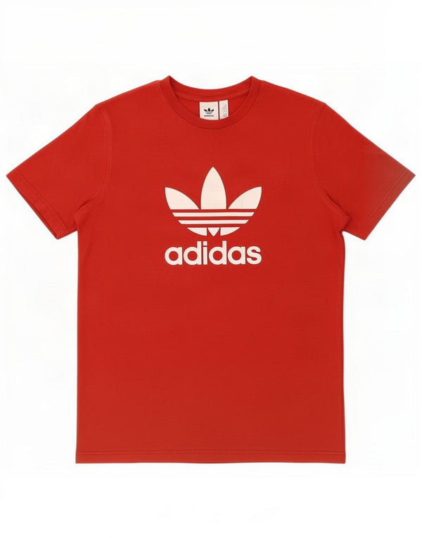 Adidas Mens Graphic T-Shirt Top Large Red Cotton
