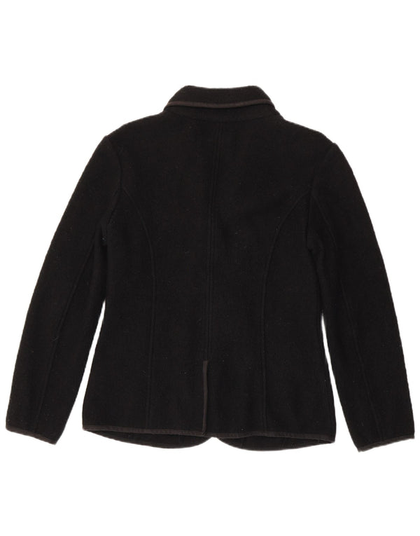 Woolrich Ženska jakna sa 4 gumba UK 14 Velika crna vunena
