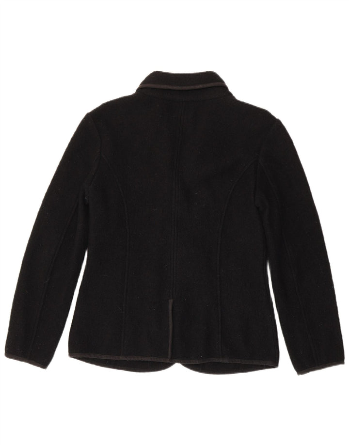 Woolrich Ženska jakna sa 4 gumba UK 14 Velika crna vunena