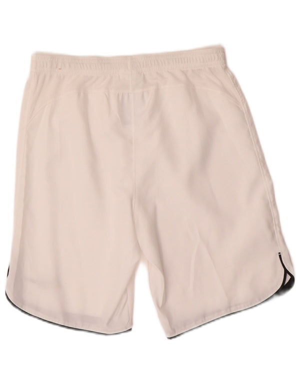 NIKE Boys Dri Fit Sport Shorts 12-13 Years Large White Polyester