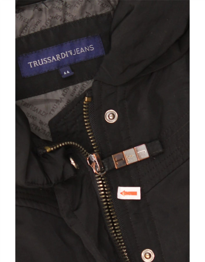TRUSSARDI JEANS Ženska vjetrovka Kaput IT 44 srednje crni poliester