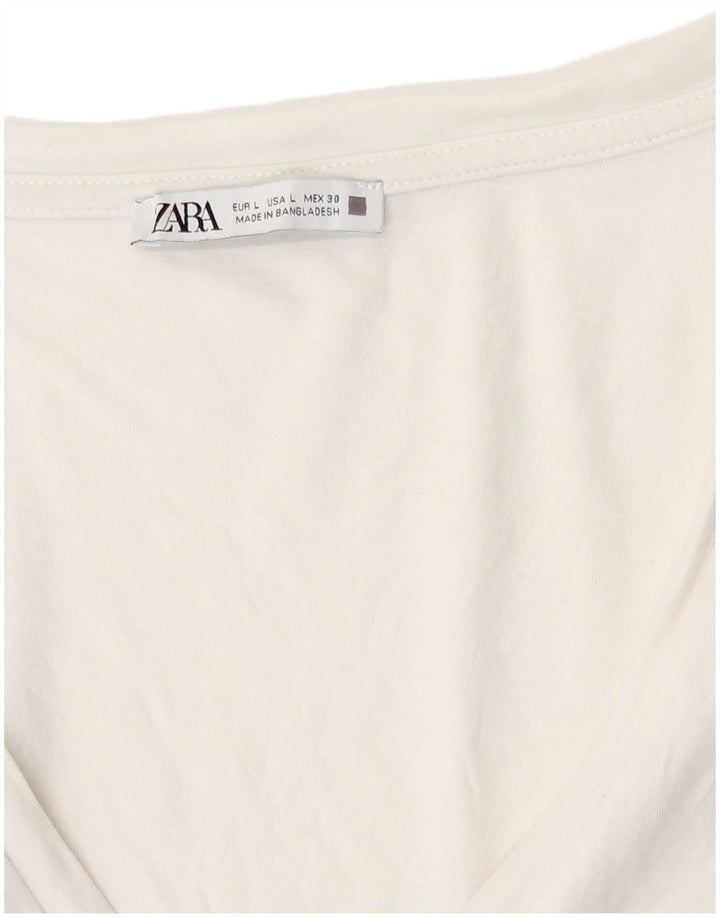 Zara ženska majica kratkih rukava UK 16 Large White