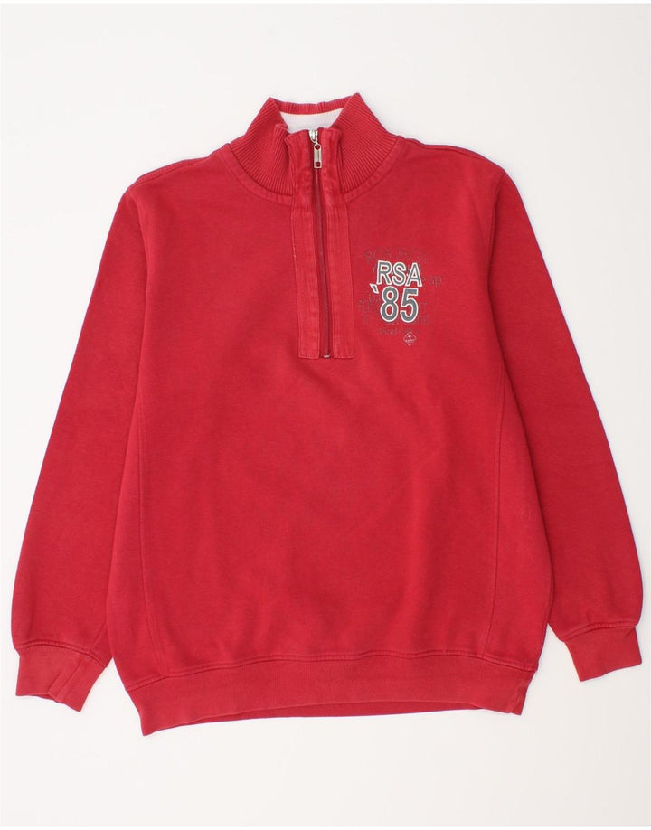 ROADSIGN AUSTRALIA Muška majica s izrezom s patentnim zatvaračem Veliki crveni pamuk