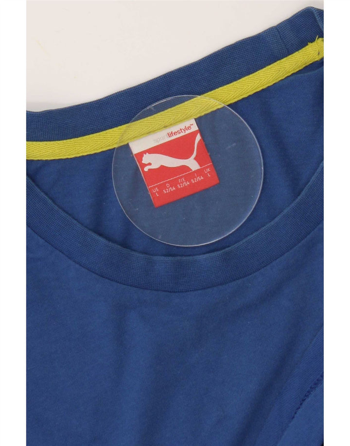 Puma muška velika plava majica s grafičkim motivima