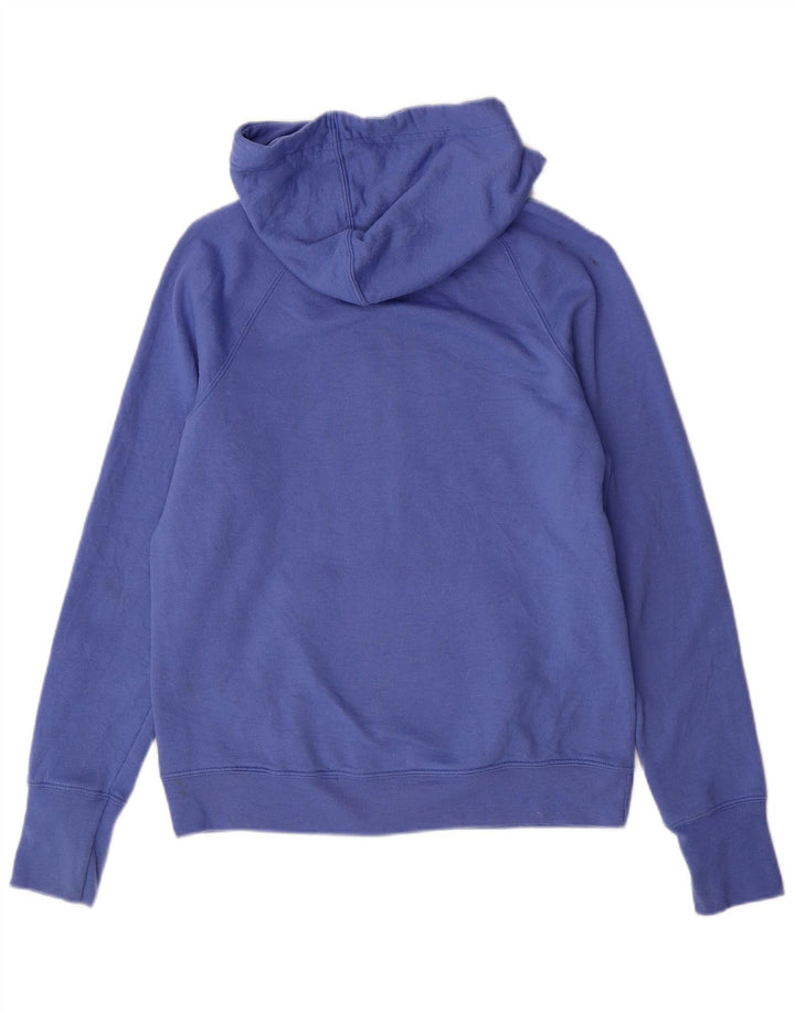CHAMPION Womens Graphic Hoodie Jumper UK 10 Small Blue Polyester
