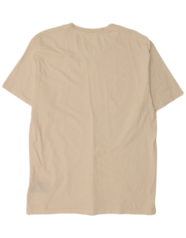 Karl Kani Mens T-Shirt Top XL Beige Cotton