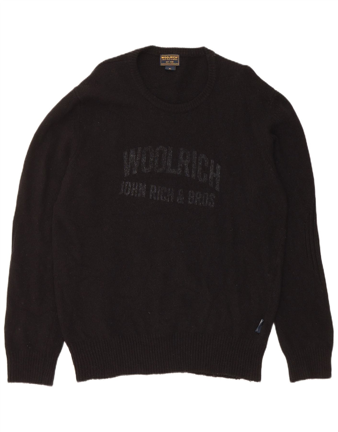 Woolrich muški džemper s okruglim izrezom XL crne vune