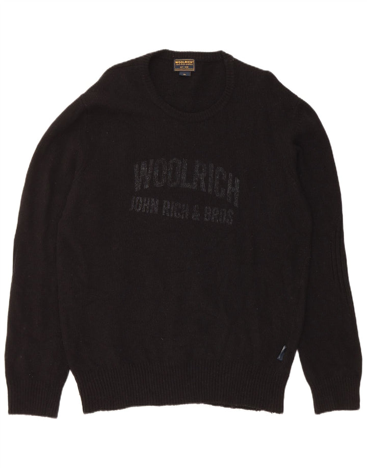 Woolrich muški džemper s okruglim izrezom XL crne vune